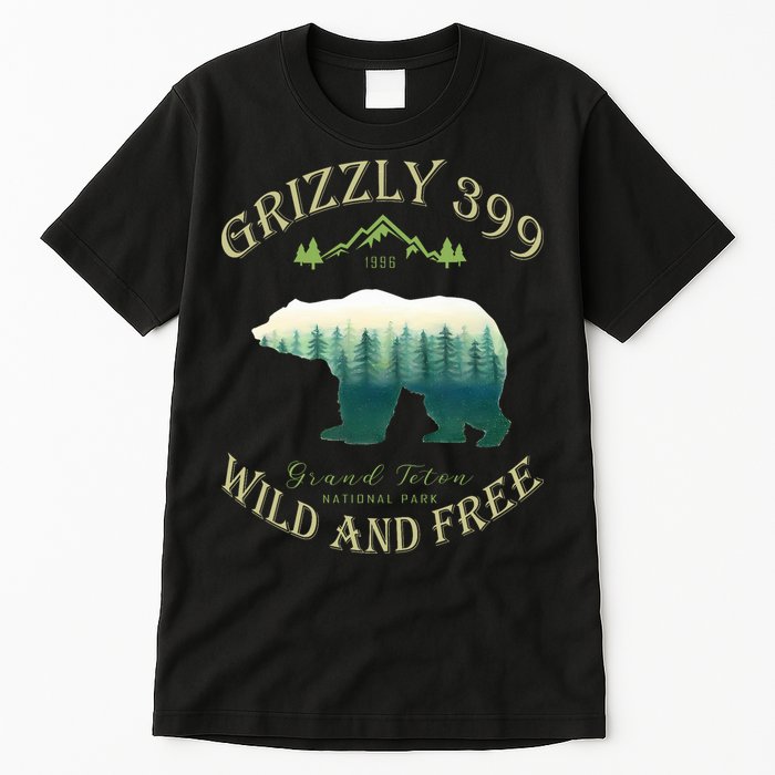 Queen Of The Teton Grizzly 399 Bear Wildlife Forest Preserve Tall T-Shirt