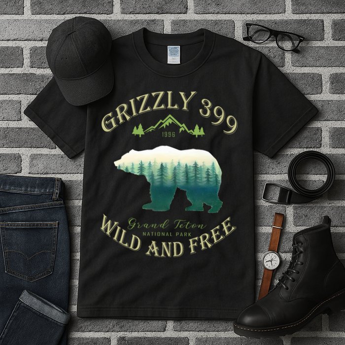 Queen Of The Teton Grizzly 399 Bear Wildlife Forest Preserve Tall T-Shirt