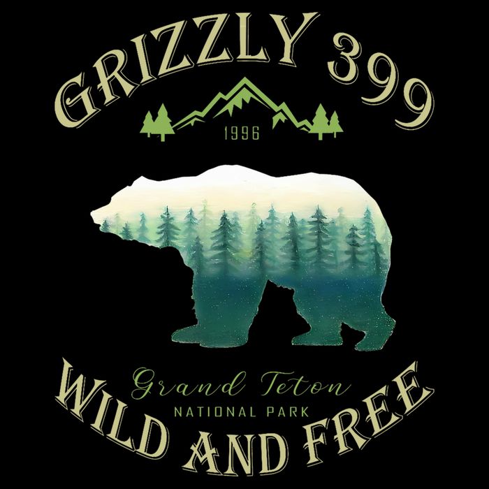 Queen Of The Teton Grizzly 399 Bear Wildlife Forest Preserve Tall T-Shirt