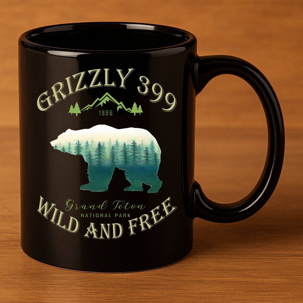 Queen Of The Teton Grizzly 399 Bear Wildlife Forest Preserve 11oz C Handle Ceramic Mug