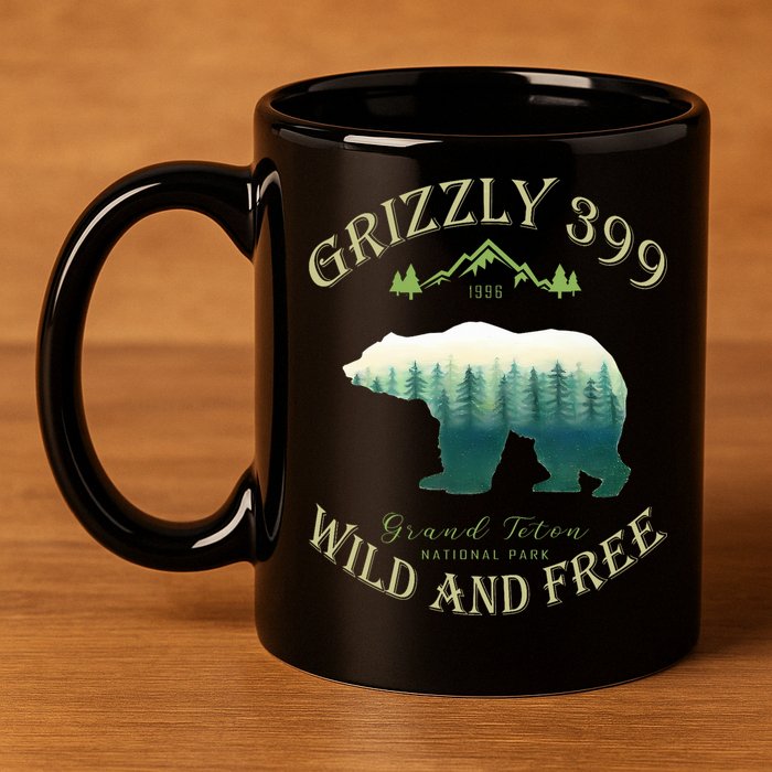 Queen Of The Teton Grizzly 399 Bear Wildlife Forest Preserve 11oz C Handle Ceramic Mug