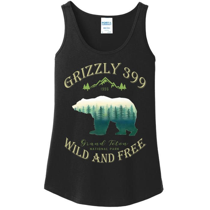 Queen Of The Teton Grizzly 399 Bear Wildlife Forest Preserve Ladies Essential Tank