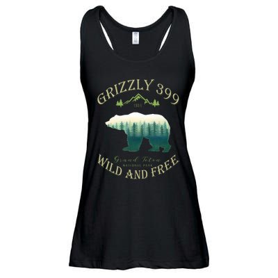 Queen Of The Teton Grizzly 399 Bear Wildlife Forest Preserve Ladies Essential Flowy Tank