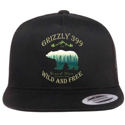 Queen Of The Teton Grizzly 399 Bear Wildlife Forest Preserve Flatbill Hat