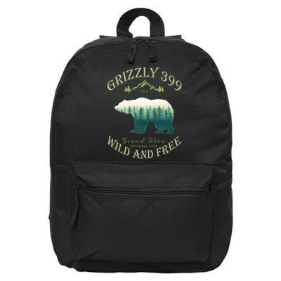 Queen Of The Teton Grizzly 399 Bear Wildlife Forest Preserve 16 in Basic Backpack