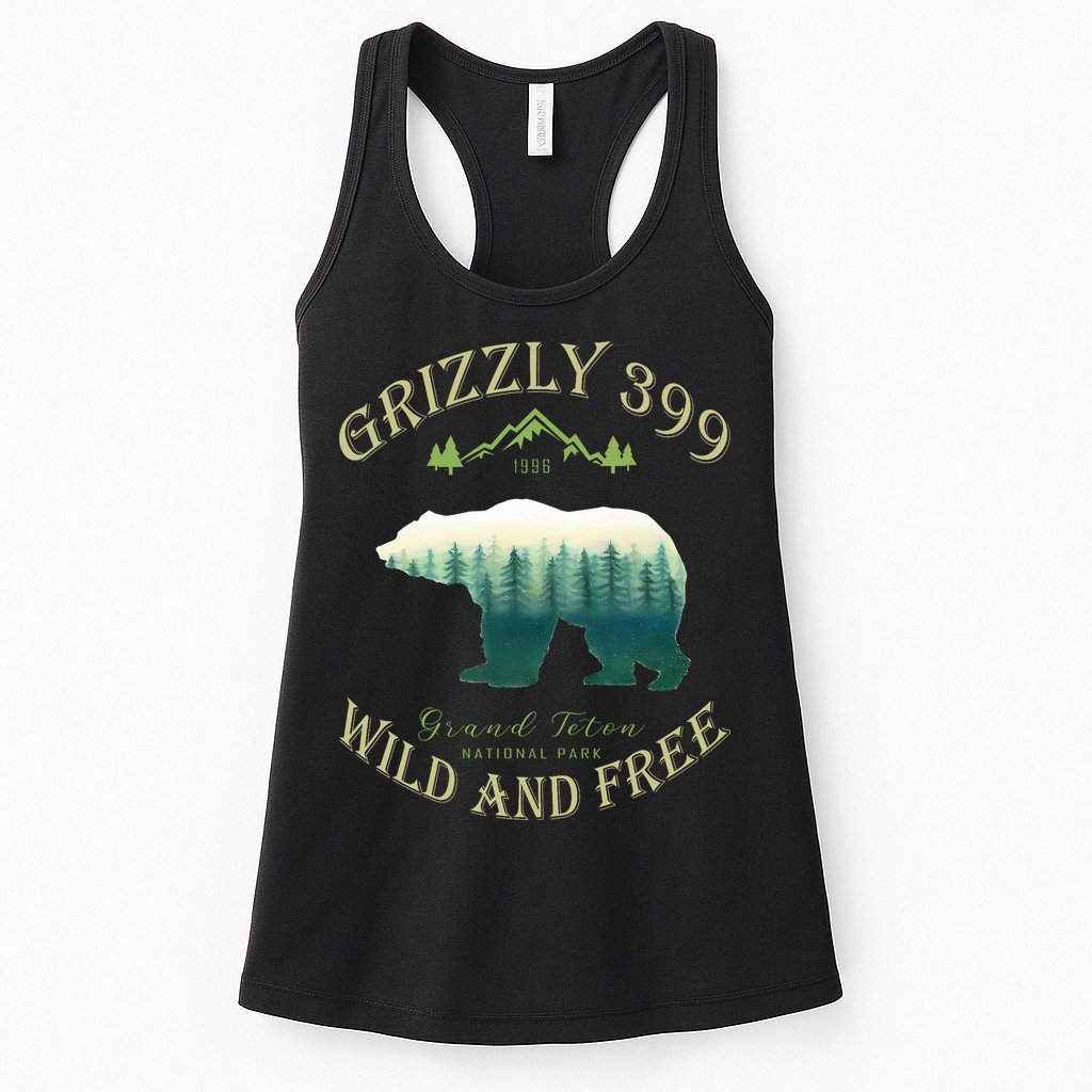 Queen Of The Teton Grizzly 399 Bear Wildlife Forest Preserve Womens Tank Top