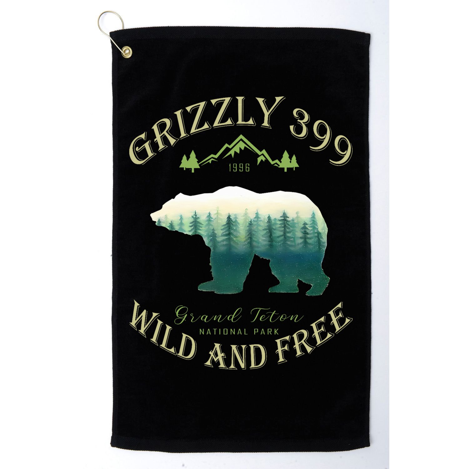 Queen Of The Teton Grizzly 399 Bear Wildlife Forest Preserve Golf Towel