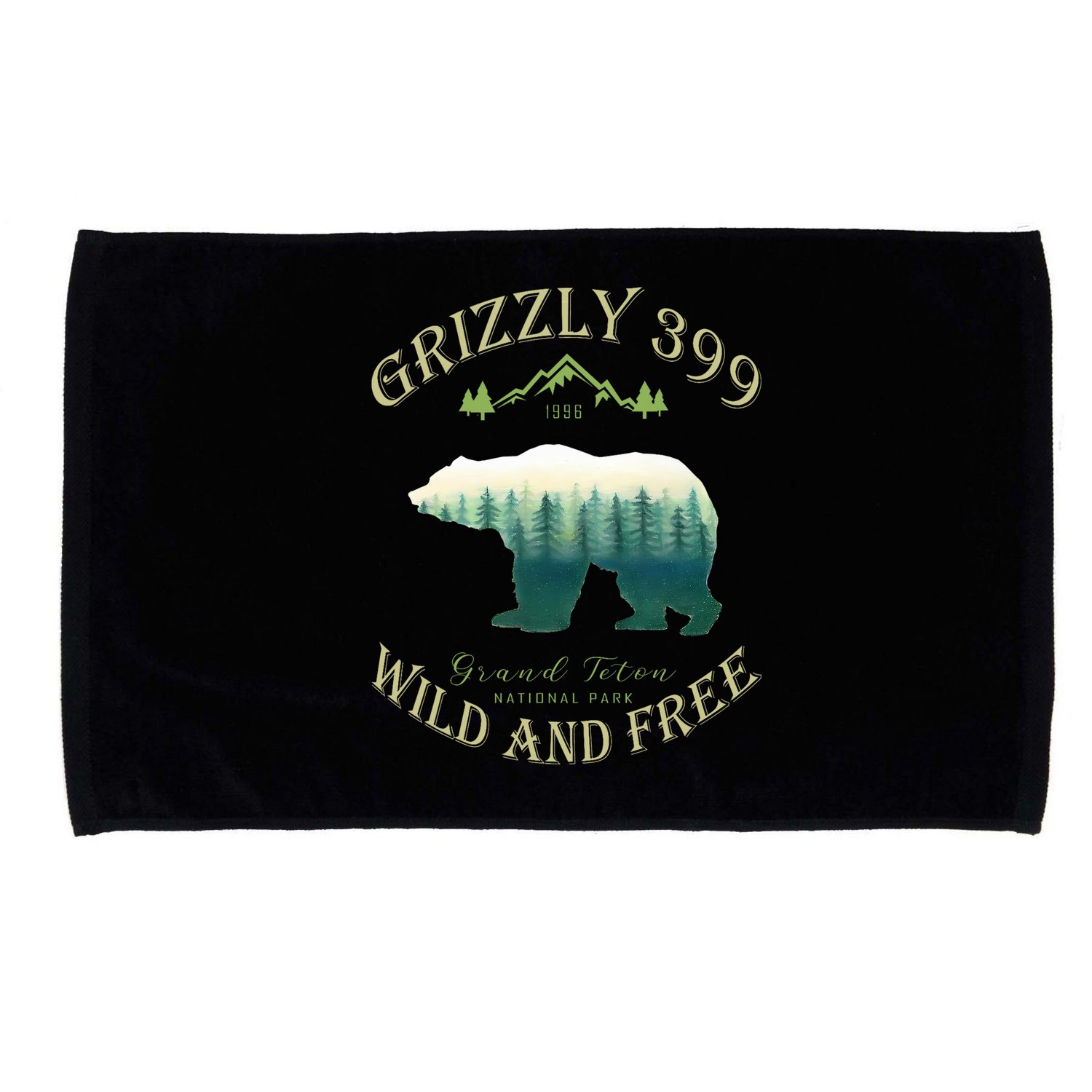 Queen Of The Teton Grizzly 399 Bear Wildlife Forest Preserve Microfiber Hand Towel