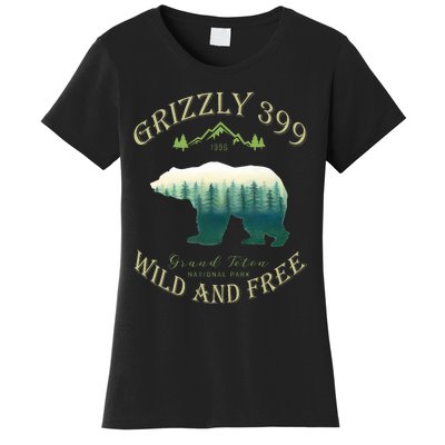 Queen Of The Teton Grizzly 399 Bear Wildlife Forest Preserve Women's T-Shirt