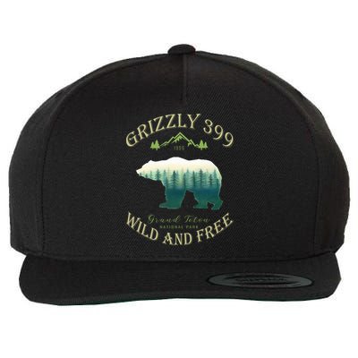 Queen Of The Teton Grizzly 399 Bear Wildlife Forest Preserve Wool Snapback Cap