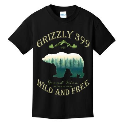 Queen Of The Teton Grizzly 399 Bear Wildlife Forest Preserve Kids T-Shirt