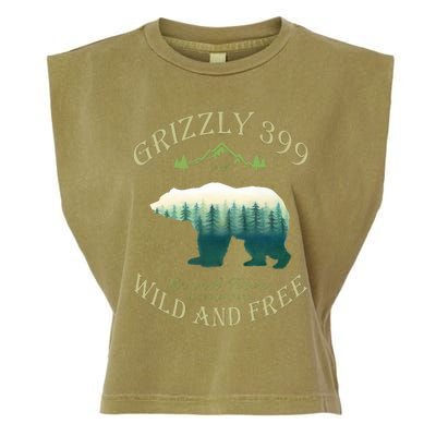 Queen Of The Teton Grizzly 399 Bear Wildlife Forest Preserve Garment-Dyed Women's Muscle Tee