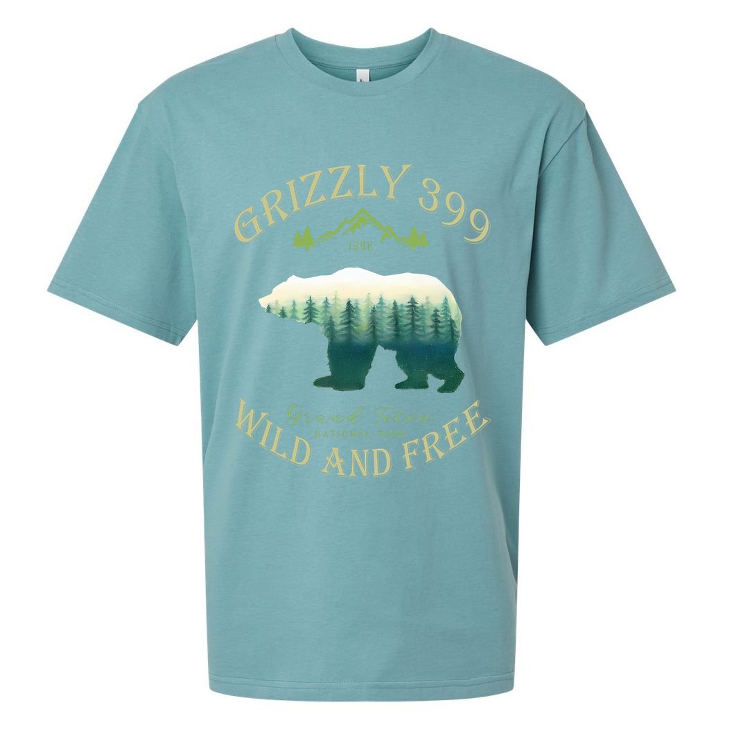 Queen Of The Teton Grizzly 399 Bear Wildlife Forest Preserve Sueded Cloud Jersey T-Shirt