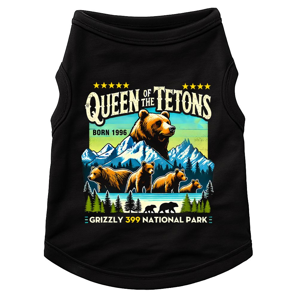 Queen Of The Tetons Grizzly 399 National Park Bear Lovers Doggie Tank