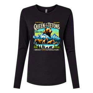 Queen Of The Tetons Grizzly 399 National Park Bear Lovers Womens Cotton Relaxed Long Sleeve T-Shirt