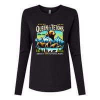 Queen Of The Tetons Grizzly 399 National Park Bear Lovers Womens Cotton Relaxed Long Sleeve T-Shirt