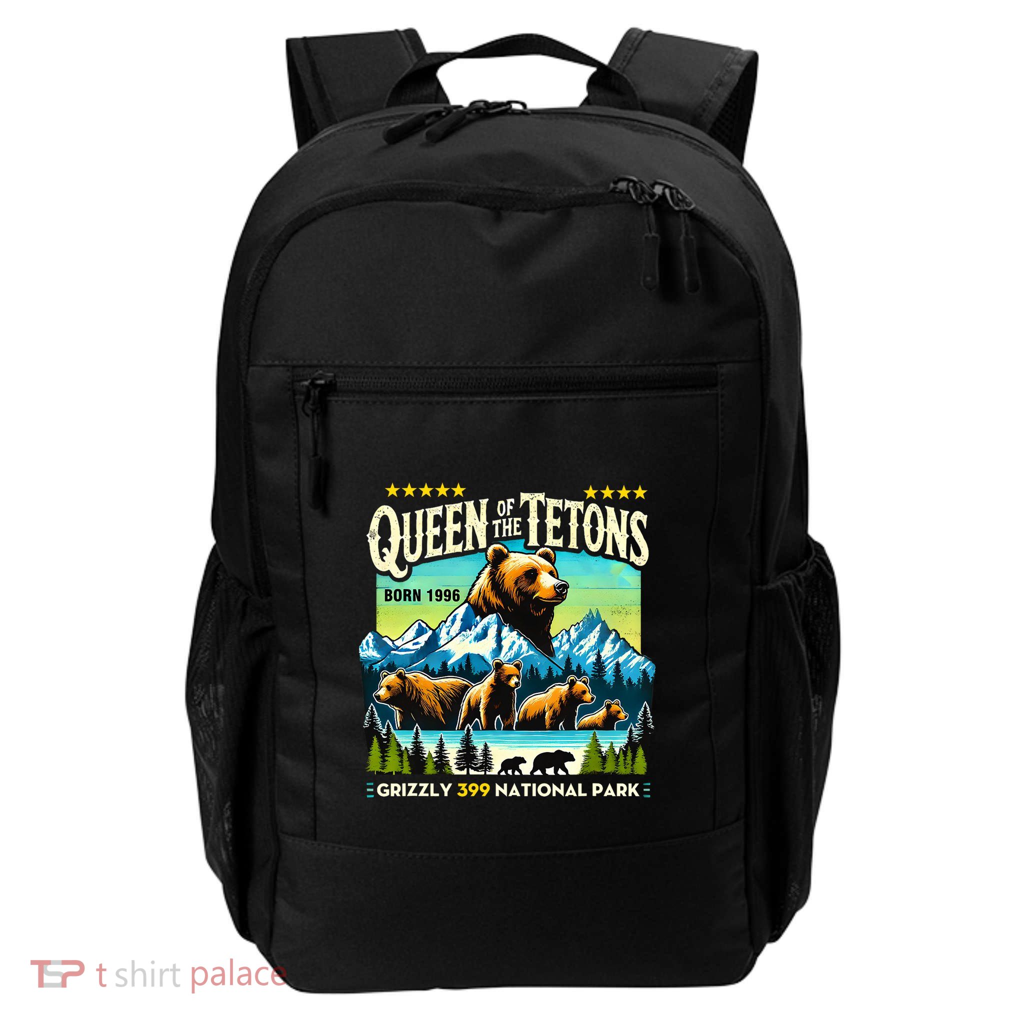 Queen Of The Tetons Grizzly 399 National Park Bear Lovers Backpack