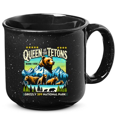 Queen Of The Tetons Grizzly 399 National Park Bear Lovers 15oz Campfire Ceramic Mug