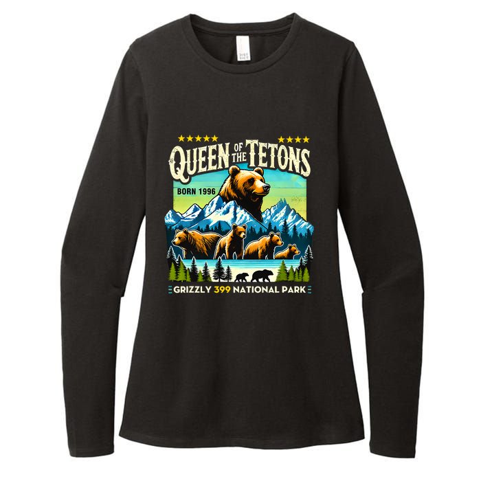 Queen Of The Tetons Grizzly 399 National Park Bear Lovers Womens CVC Long Sleeve Shirt