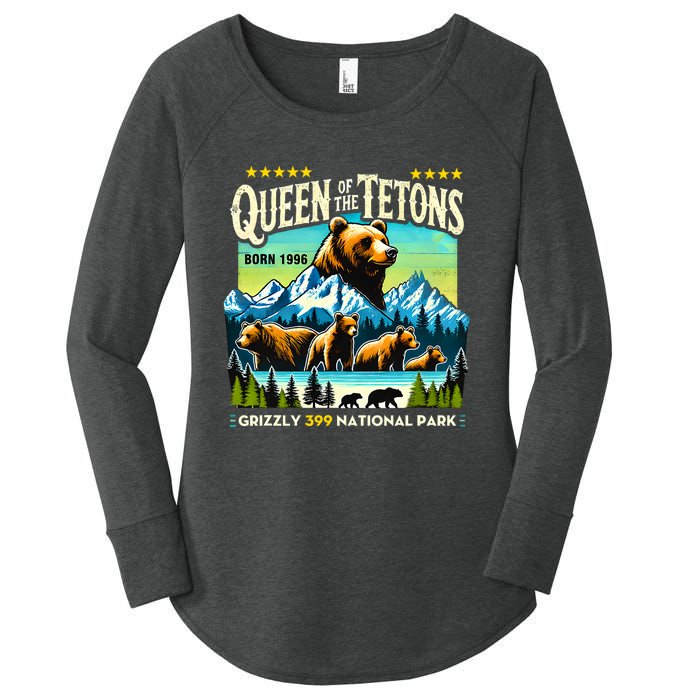 Queen Of The Tetons Grizzly 399 National Park Bear Lovers Women's Perfect Tri Tunic Long Sleeve Shirt