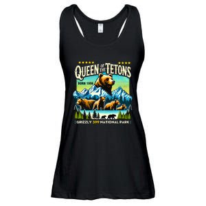 Queen Of The Tetons Grizzly 399 National Park Bear Lovers Ladies Essential Flowy Tank