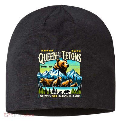 Queen Of The Tetons Grizzly 399 National Park Bear Lovers Sustainable Beanie