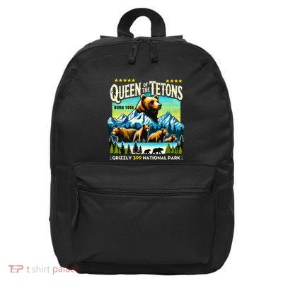 Queen Of The Tetons Grizzly 399 National Park Bear Lovers 16 in Basic Backpack
