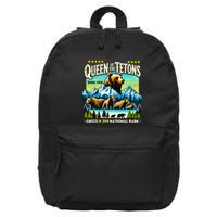 Queen Of The Tetons Grizzly 399 National Park Bear Lovers 16 in Basic Backpack