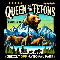 Queen Of The Tetons Grizzly 399 National Park Bear Lovers 16 in Basic Backpack
