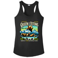 Queen Of The Tetons Grizzly 399 National Park Bear Lovers Ladies PosiCharge Competitor Racerback Tank