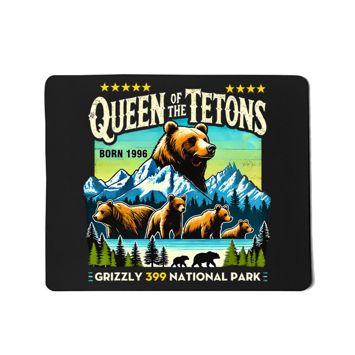 Queen Of The Tetons Grizzly 399 National Park Bear Lovers Mousepad