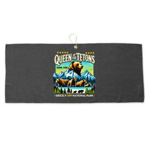 Queen Of The Tetons Grizzly 399 National Park Bear Lovers Large Microfiber Waffle Golf Towel