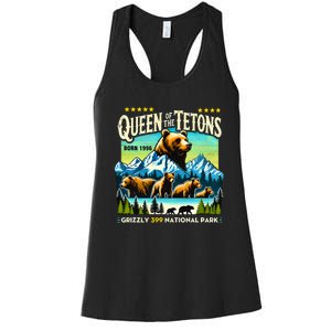 Queen Of The Tetons Grizzly 399 National Park Bear Lovers Women's Racerback Tank