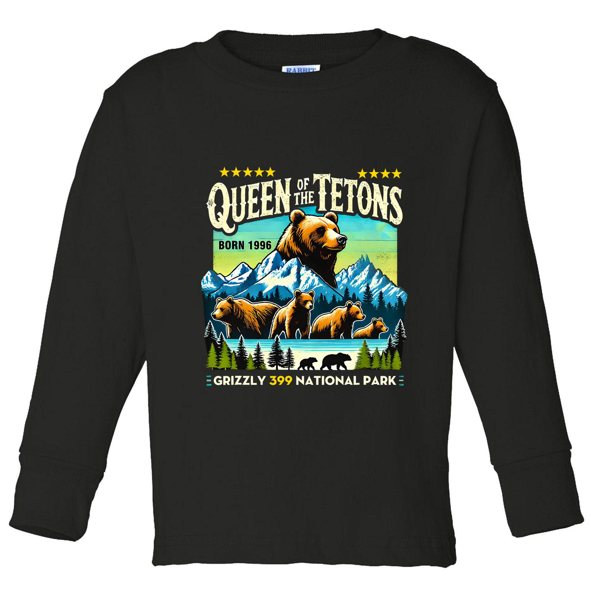 Queen Of The Tetons Grizzly 399 National Park Bear Lovers Toddler Long Sleeve Shirt