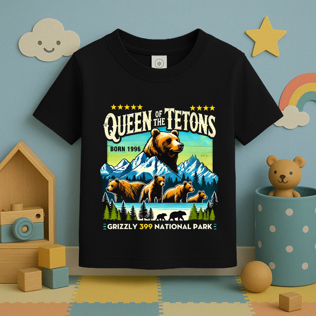 Queen Of The Tetons Grizzly 399 National Park Bear Lovers Toddler T-Shirt