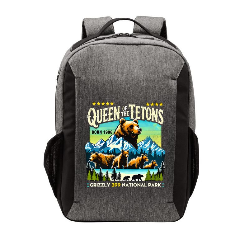 Queen Of The Tetons Grizzly 399 National Park Bear Lovers Vector Backpack