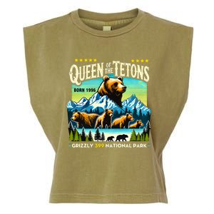 Queen Of The Tetons Grizzly 399 National Park Bear Lovers Garment-Dyed Women's Muscle Tee