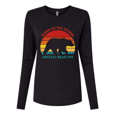 Queen Of The Tetons Grizzly Bear 399 Gtnp Womens Cotton Relaxed Long Sleeve T-Shirt