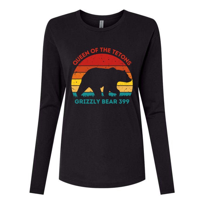 Queen Of The Tetons Grizzly Bear 399 Gtnp Womens Cotton Relaxed Long Sleeve T-Shirt