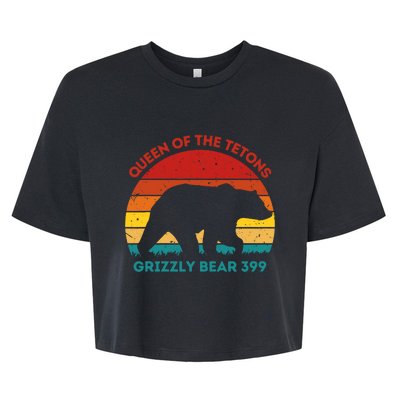 Queen Of The Tetons Grizzly Bear 399 Gtnp Bella+Canvas Jersey Crop Tee