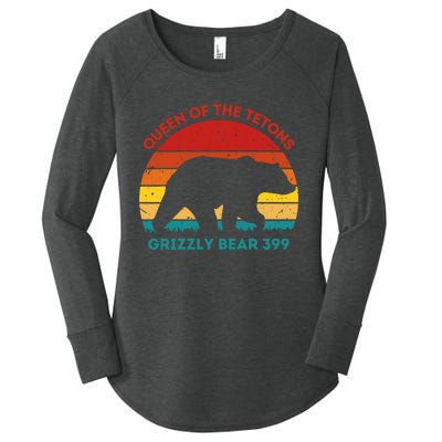 Queen Of The Tetons Grizzly Bear 399 Gtnp Women's Perfect Tri Tunic Long Sleeve Shirt