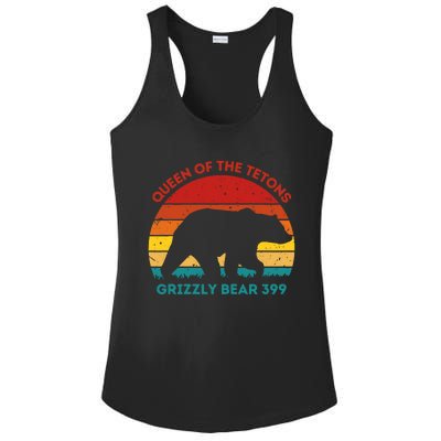 Queen Of The Tetons Grizzly Bear 399 Gtnp Ladies PosiCharge Competitor Racerback Tank