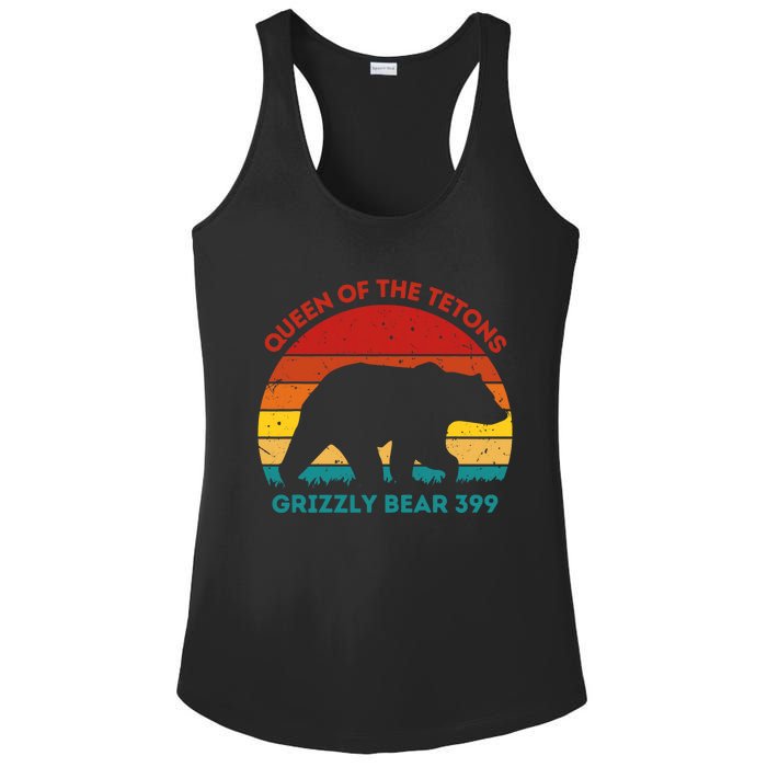 Queen Of The Tetons Grizzly Bear 399 Gtnp Ladies PosiCharge Competitor Racerback Tank