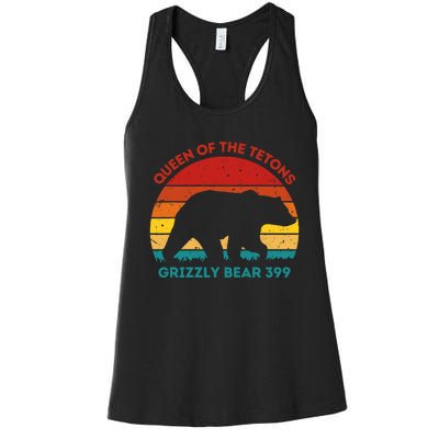 Queen Of The Tetons Grizzly Bear 399 Gtnp Women's Racerback Tank