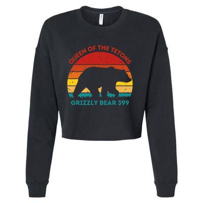 Queen Of The Tetons Grizzly Bear 399 Gtnp Cropped Pullover Crew