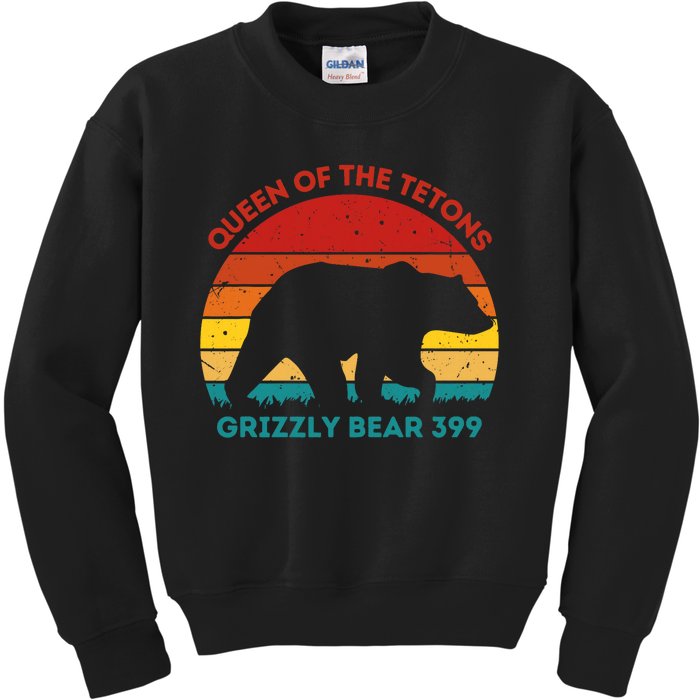 Queen Of The Tetons Grizzly Bear 399 Gtnp Kids Sweatshirt