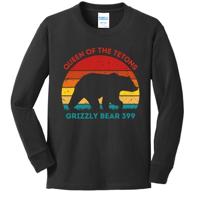 Queen Of The Tetons Grizzly Bear 399 Gtnp Kids Long Sleeve Shirt