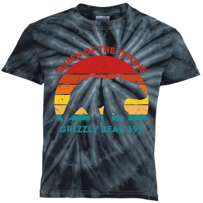 Queen Of The Tetons Grizzly Bear 399 Gtnp Kids Tie-Dye T-Shirt