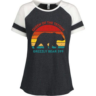 Queen Of The Tetons Grizzly Bear 399 Gtnp Enza Ladies Jersey Colorblock Tee