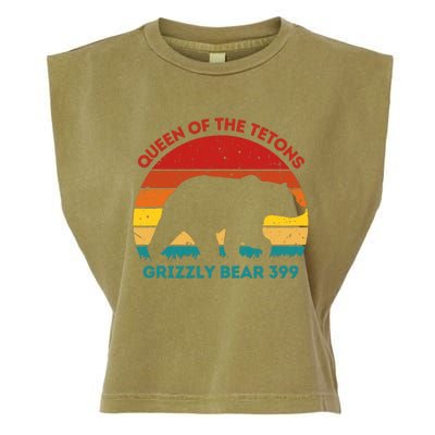 Queen Of The Tetons Grizzly Bear 399 Gtnp Garment-Dyed Women's Muscle Tee